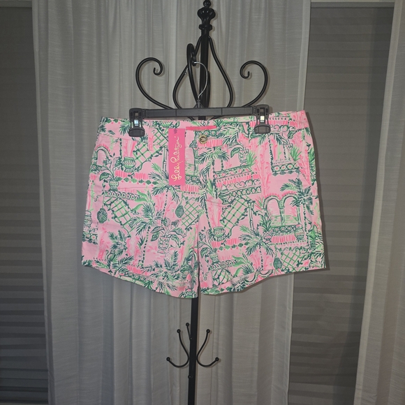 Lilly Pulitzer Tropical Print Women Shorts NWT Sz10 - Picture 6 of 10